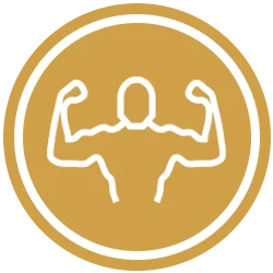 Muscle Icon Gold
