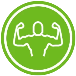 green muscle man icon